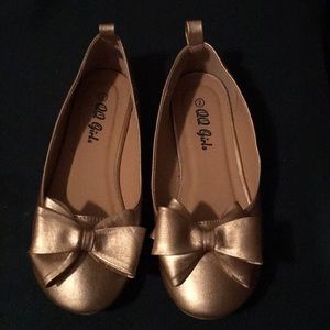 QQ Girls Gold ballerina flats